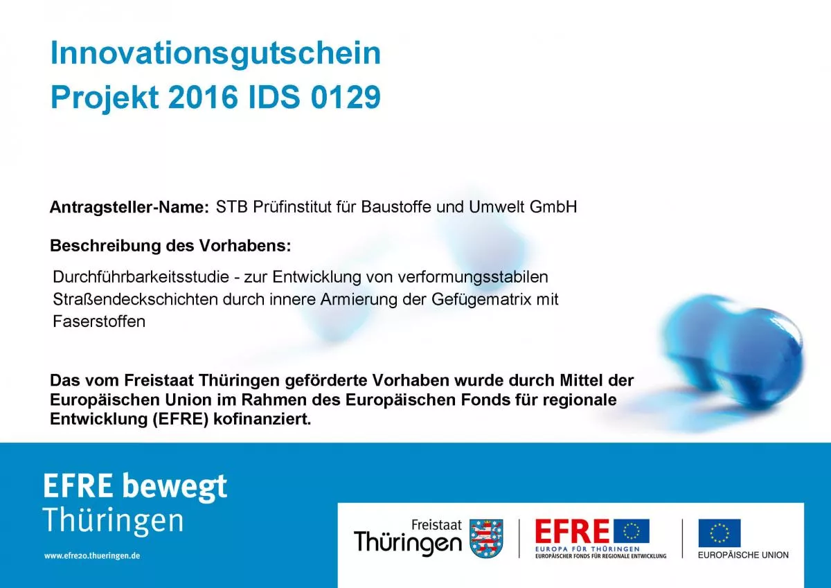 Innovationsgutschein Projekt 2016 IDS 0129 Innovationsgutschein Projekt 2016 IDS 0129